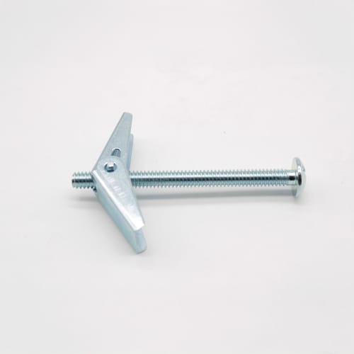 Dottie® TBC43 Toggle Bolt With Spring Wing Nut, 1/4-20 Screw, 3 in OAL, Steel, Mushroom Head, 5/8 in Drill