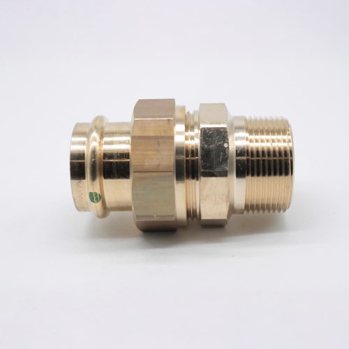 ProPress® 79745 Pipe Union, 1-1/4 in Nominal, Press x MNPT End Style, Bronze, Import