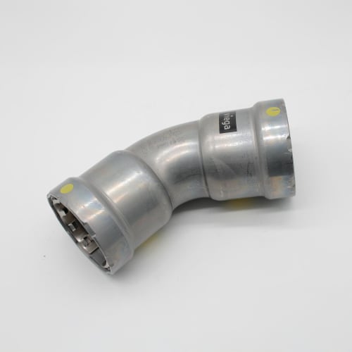 MegaPress® 25251 45 deg Pipe Elbow, 1-1/2 in, Press, Carbon Steel, Import