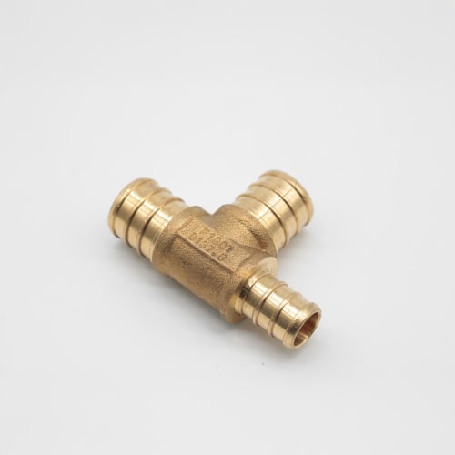 A.Y. McDonald 5423-016 72330 3/4X1/2X3/4 Reducing Tee, 3/4 x 1/2 x 3/4 in Nominal, PEX End Style, Brass, Import