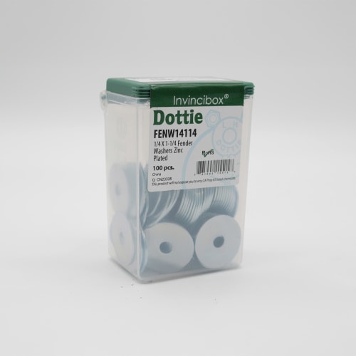 Dottie® FENW14114 Fender Washer, 1/4 in ID x 1-1/4 in OD, Steel