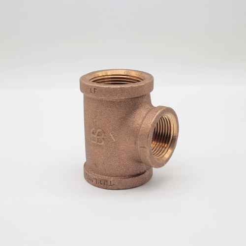 LL 1-1/4"X1-1/4"X1" BRASS TEE