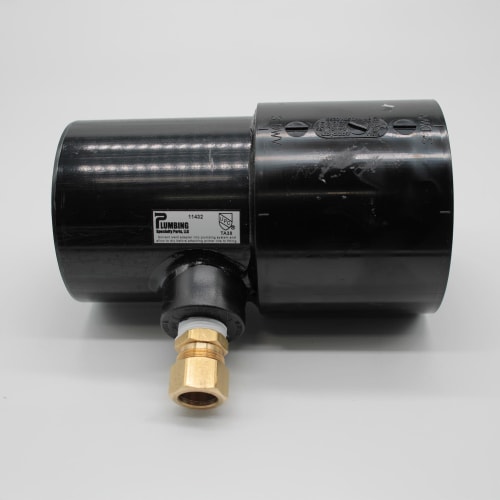 3" ABS TRAP PRIMER WITH 1/2" NPT X 5/8" OD COMP BAP ADAPTER