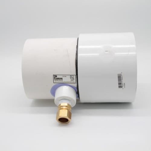 4" PVC TRAP PRIMER WITH 1/2" NPT X 5/8" OD COMP BAP ADAPTER