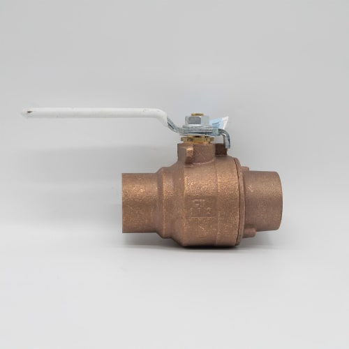 Apollo™ 77CLF20701A 77CLF-A 2-Piece Ball Valve, 1-1/2 in Nominal, Solder End Style, Bronze Body, Full Port, RPTFE Softgoods, Domestic