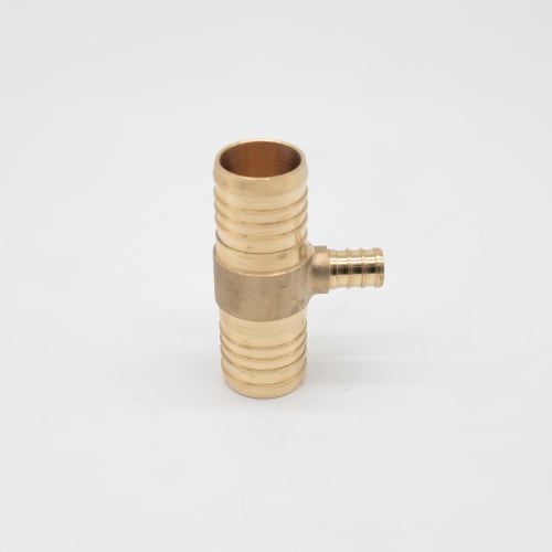 LEGEND 460-222NL Reducing Tee, 1-1/4 x 1-1/4 x 1/2 in Nominal, PEX End Style, DZR Forged Brass, Import