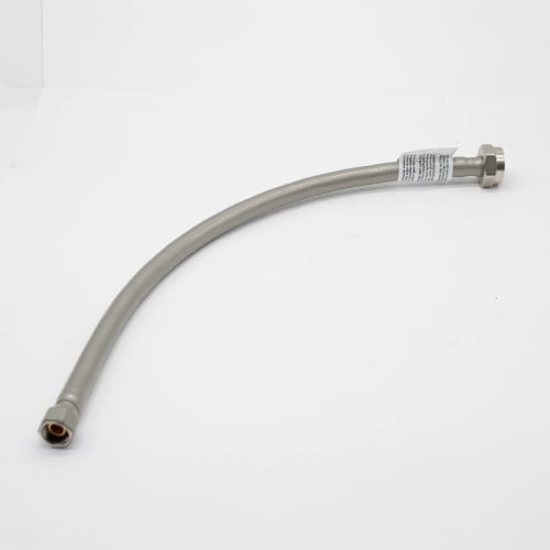 JACLO 152-MN-SS-GREY 3/8" O.D. 16" FLEXIBLE TOILET SUPPLY WITH METAL NUT DECORATIVE COVER