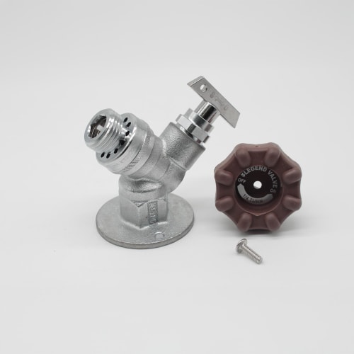 LEGEND T-548 1/2" FIP SILLCOCK W/ VACUUM BREAKER ON SPOUT SATIN FINISH INCLUDES HANDLE AND KEY QUARTER TURN - MODEL: 107-441