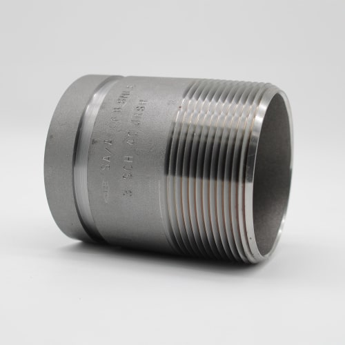 Gruvlok® 0390033157 FIG 7081 Adapter Nipple, 3 in Nominal, MNPT x Groove End Style, 4 in L, Carbon Steel, Rust Inhibiting Painted, SCH 40/STD, Domestic