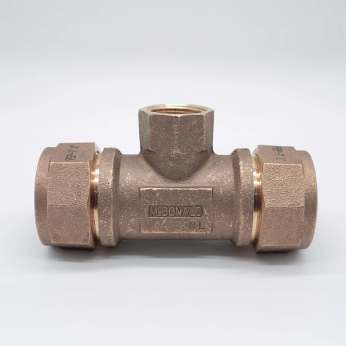 A.Y. McDonald 5120-467, 74764-3Q Tee, 1 in Nominal, -3Q PEP McQuik Compression x -3Q PEP McQuik Compression x FNPT End Style, Domestic