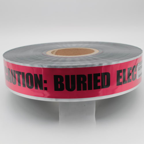 Pro Line 103116053 103 Detectable Marking Tape, Red, Diagonal Striped Pattern, 1000 ft L x 2 in W x 5 mm THK