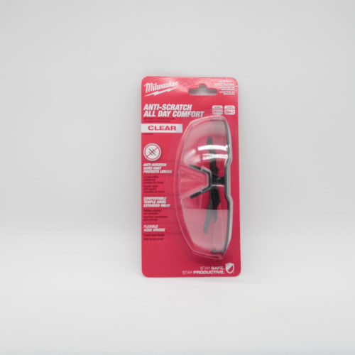 MILWAUKEE 48-73-2010 SAFETY GLASSES CLEAR ANTI SCRATCH LENSES