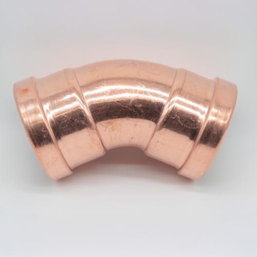 Streamline® PRS™ PF 03067 45 deg Large Elbow, 3 in Nominal, Press End Style, Wrought Copper