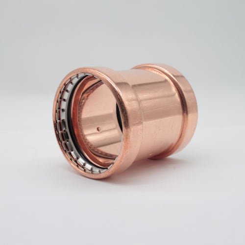 Streamline® PRS™ PF 10152 Large Diameter Coupling With Staked Stop, 3 in Nominal, Press End Style, Wrought Copper