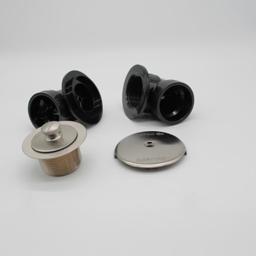 Watco® 601-PP-ABS-BN Solvent Weld Bath Waste Half Kit, STD ABS, PVD Coated Brushed Nickel