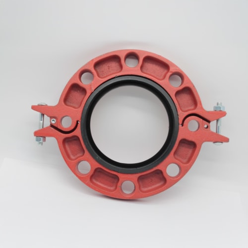 Gruvlok® 0390201143 FIG 7012 Pipe Flange With Grade E Gasket, 5 in Nominal, Ductile Iron, Grooved Connection, Domestic