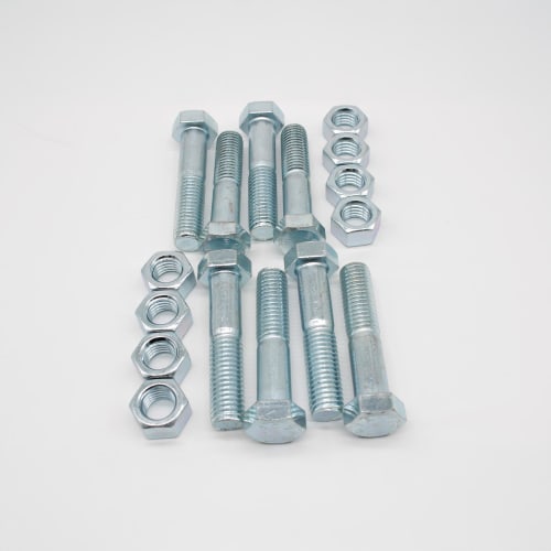 4" FLG BOLT & NUT SET -- ZINC CONSISTING OF 8 EA 5/8"X3" BOLT W/ HEX NUT (BOXED) LESS GASKET