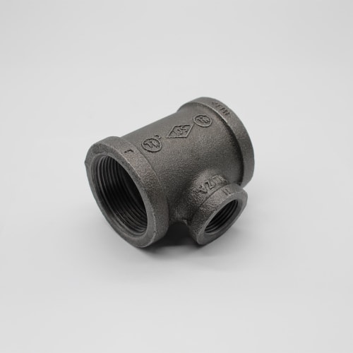 1-1/2"X1-1/2"X3/4" BLK MI TEE