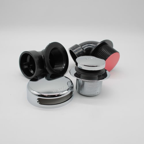 Watco® 901-FA-ABS-CP Innovator® 901 Solvent Weld Bath Waste Half Kit, STD ABS, Polished Chrome