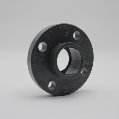 Spears® 854-015 2-Piece Van Stone Molded Flange With PVC Ring, 1-1/2 in Nominal, PVC, Socket Connection, 150 lb, 5 in OD, Domestic