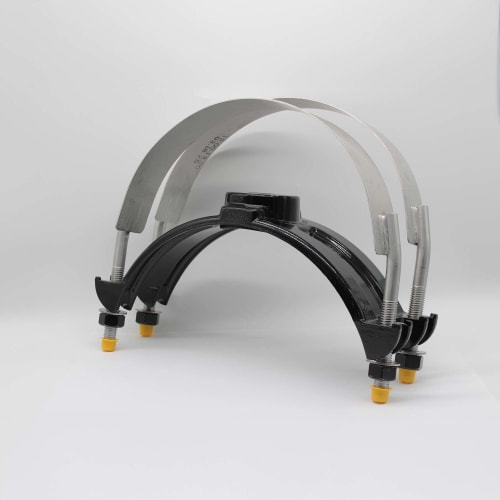 ROMAC 202NS-13.20X1 IPT 12"X1" NYLON COATED DBL SS STRAP SERVICE SADDLE 12.00-13.20