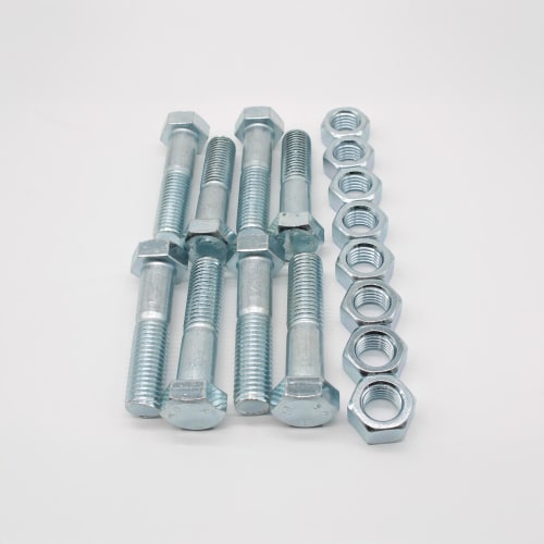 6" & 8" FLG BOLT & NUT SET -- ZINC CONSISTING OF 8 EA 3/4"X3-1/4" BOLT W/ HEX NUT (BOXED) LESS GASKET