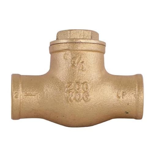 A.Y. McDonald 5421-107 Directional Swing Check Valve, 1-1/4 in Nominal, C End Style, Fiber-H Softgoods, Brass Body