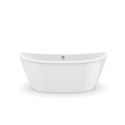 MAAX® 106193-000-002 Delsia 6636 2-Piece Bathtub, 66 in L x 36 in W, Off-Center Drain, White, Domestic