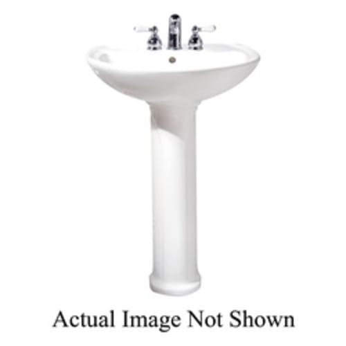 American Standard 0236.111.021 Cadet® Bathroom Sink With Rear Overflow, Oval, 24-1/2 in W x 20 in D x 35 in H, Pedestal Mount, Vitreous China, Bone, Import