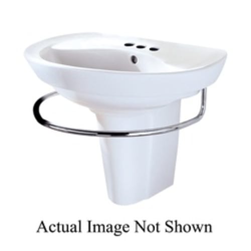 American Standard 0268.144.021 Ravenna™ Bathroom Sink With Rear Overflow, Round, 24-1/4 in W x 20 in D x 18-3/8 in H, Semi-Pedestal/Wall Mount, Vitreous China, Bone