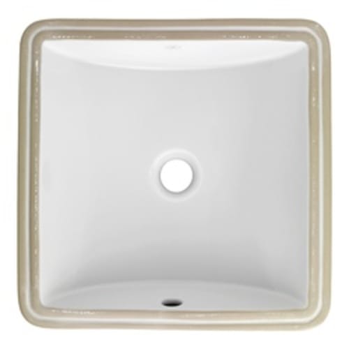 American Standard 0426.000.020 Studio™ Carre Bathroom Sink, Square, 16 in W x 16 in D x 6-3/4 in H, Undercounter Mount, Vitreous China, White, Import