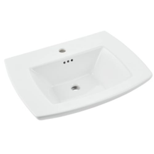 American Standard 0445001.020 Edgemere® Pedestal Lavatory Sink Top, 19-1/2 in L x 25 in W x 5-1/2 in H, Import