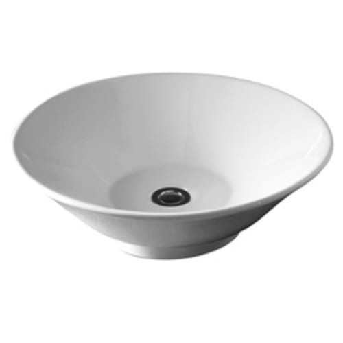 American Standard 0514.000.020 Celerity Lavatory Sink Without Overflow, Round, Above Counter Mount, Vitreous China, White, Import