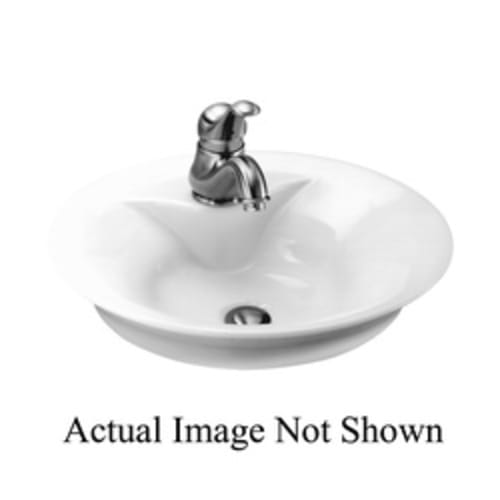 American Standard 0670.312.222 Morning™ Lavatory Sink Without Overflow, Round, 17-3/4 in W, Above Counter Mount, Vitreous China, Linen, Import