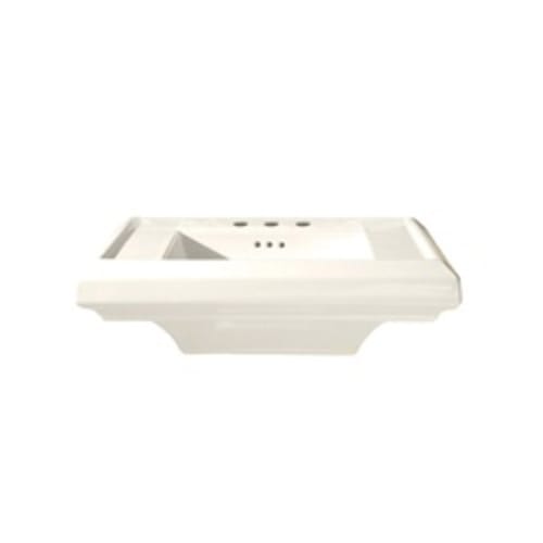 American Standard 0790.004.222 Town Square® Pedestal Sink Top, 24 in L x 20-1/4 in W x 7-1/2 in H, Square Sink, 4 in Faucet Hole Spacing, Import