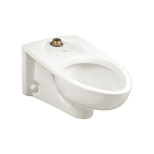 American Standard 2257101.020 Afwall® Millennium™ FloWise® Flushometer Toilet Bowl, Elongated, 10 x 12 in Water Surface, 2-1/8 in Trapway, Import