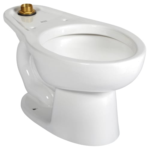 American Standard 2599001.020 Top Spud Toilet Bowl, Madera, White, Elongated Shape, 10 or 12 in Rough-In, 14 in H Rim, 2-1/8 in Trapway