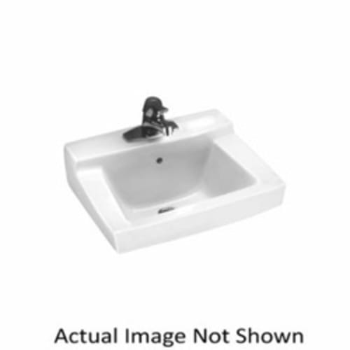 American Standard 0321.975.020 Declyn™ Bathroom Sink With Rear Overflow, Rectangular, 4 in Faucet Hole Spacing, 18-1/2 in W x 17 in D x 8-1/2 in H, Wall Mount, Vitreous China, White, Domestic