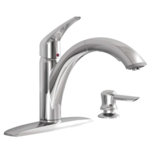 American Standard 4101100.002 Arch™ Single Control Kitchen Faucet With Pull Out Spray, 2.2 gpm, 1 Faucet Hole, 1 Handle, Polished Chrome, Import