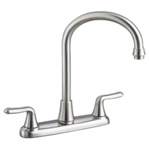 American Standard 4275550.075 Colony® Soft Kitchen Faucet, 2.2 gpm, 3 Faucet Holes, 2 Handles, Stainless Steel, Import