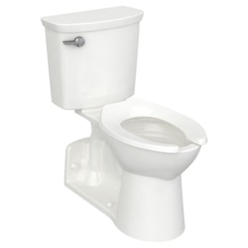 American Standard 5901100.020 Elongated Toilet Seat, Open Front, Plastic, White, External Check Hinge, Import