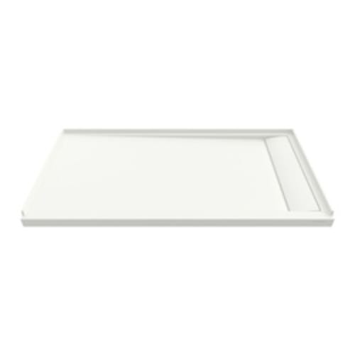 American Standard 6036SM-RHOL.218 Townsend® Solid Surface Shower Base With Low Threshold Drain, Soft White, Left Drain, 60 in L x 36 in W x 3-5/16 in D