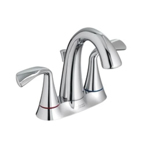 American Standard 7186.211.002 FLUENT® Centerset Lavatory Faucet, Polished Chrome, 2 Handles, Metal Pop-Up Drain, 1.2 gpm Flow Rate