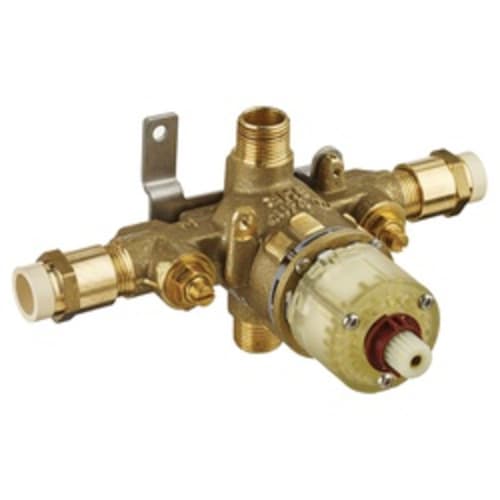 American Standard R119SS Pressure Balance Rough-In Valve Body, 1/2 in CPVC Inlet x 1/2 in C x 1/2 in NPT Outlet, Brass Body, Import