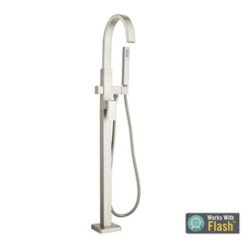 American Standard T184951.295 Times Square® Freestanding Tub Filler, 1.8 gpm Flow Rate, Brushed Nickel, 2 Handles, Residential