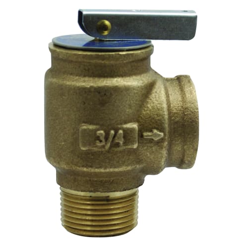 Apollo™ 1040705 10-400 Uni-Body Safety Relief Valve, 3/4 in, MNPT x FNPT, 30 psig, Bronze Body