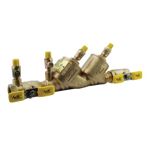 Apollo™ 4ALF108A2F DCLF4A Standard Backflow Preventer, 2 in, Shut-Off Ball Valve, Bronze Body, Double Check Backflow