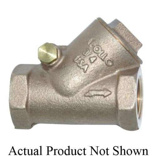 Apollo™ 61YLF206T1 163T-LF Y-Pattern Swing Check Valve, 1-1/4 in, NPT, 125 lb, 39 gpm, Bronze Body, Low Lead Compliance: Yes, Domestic