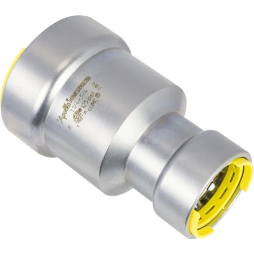 Apollo PWR7483201 420G Reducing Coupling, 1-1/4 x 1 in Nominal, POWERPRESS End Style, Carbon Steel/HNBR