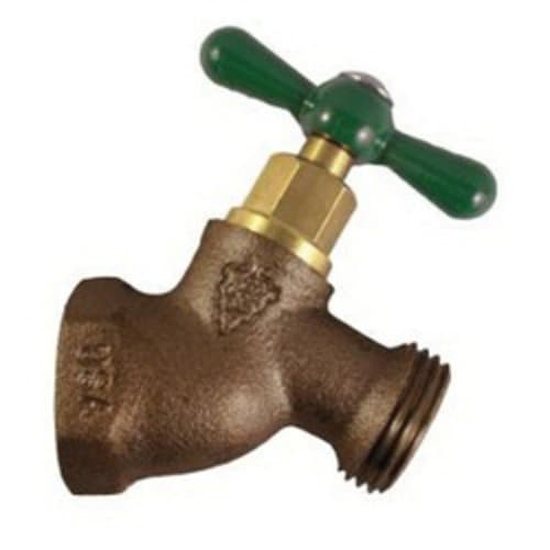 Arrowhead Brass 253LF Heavy Duty No-Kink Hose Bib, 1/2 x 3/4 in Nominal, FNPT x Hose End Style, Red Brass Body, T-Handle Actuator